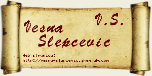 Vesna Slepčević vizit kartica